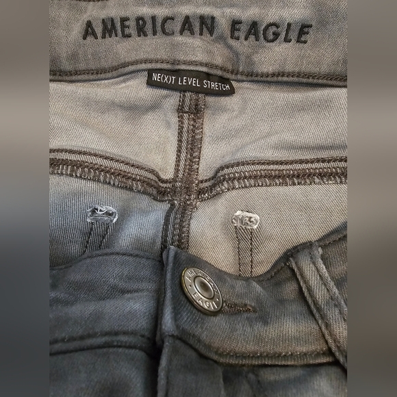 American Eagle Jegging Distressed Gray Women's Jeans - Picture 9 of 9
